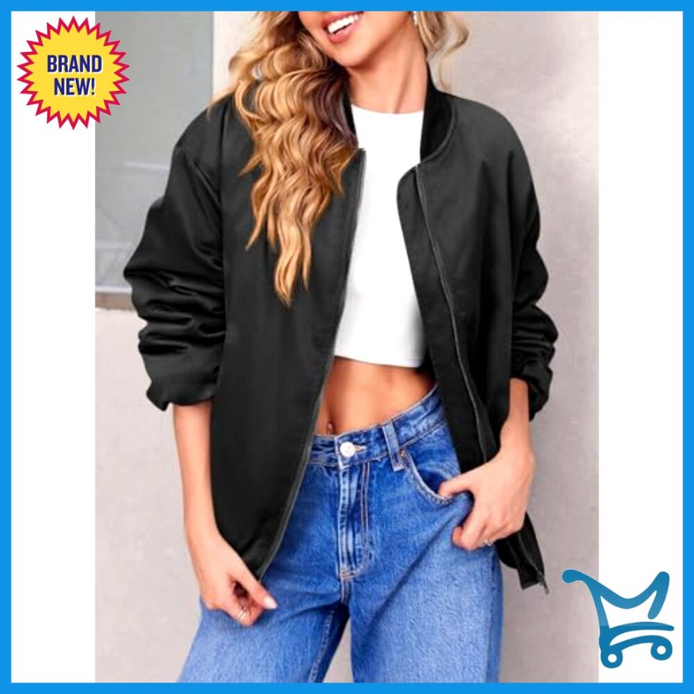 Oversized Bomber Jacket Fully Lined Winter Coat C… - image 3